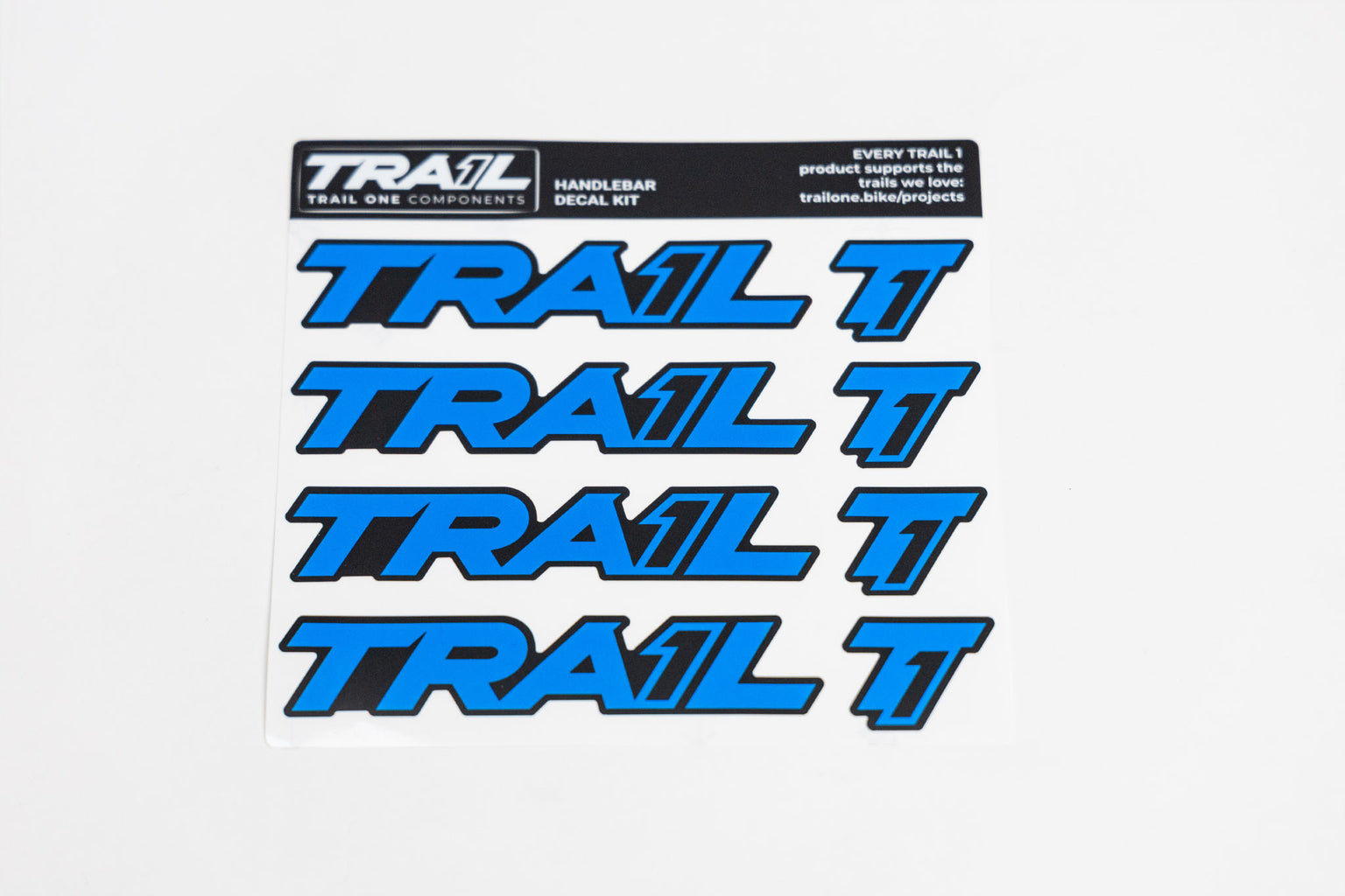 Trail One Components Crockett Handlebar Decal Kit - Blue MPN: HB-DECAL-BLUE Sticker/Decal Crockett Handlebar Decal Kit