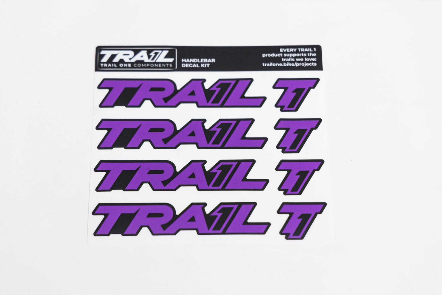 Trail One Components Crockett Handlebar Decal Kit - Purple MPN: HB-DECAL-PURP Sticker/Decal Crockett Handlebar Decal Kit