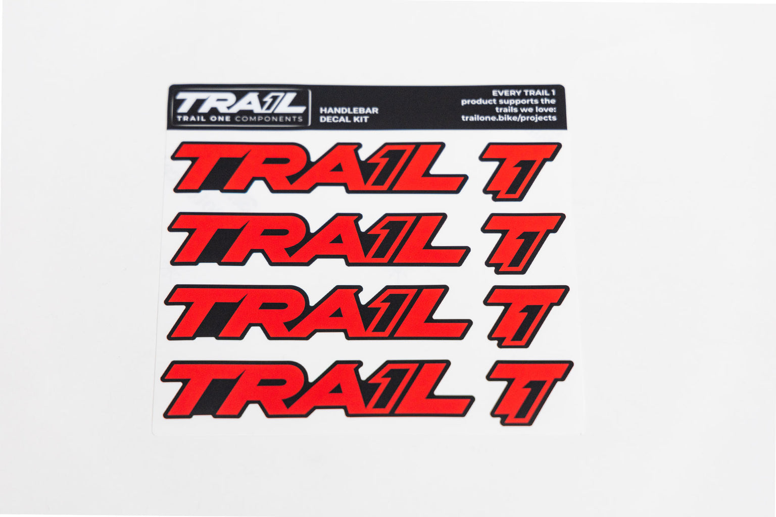 Trail One Components Crockett Handlebar Decal Kit - Red MPN: HB-DECAL-RED Sticker/Decal Crockett Handlebar Decal Kit