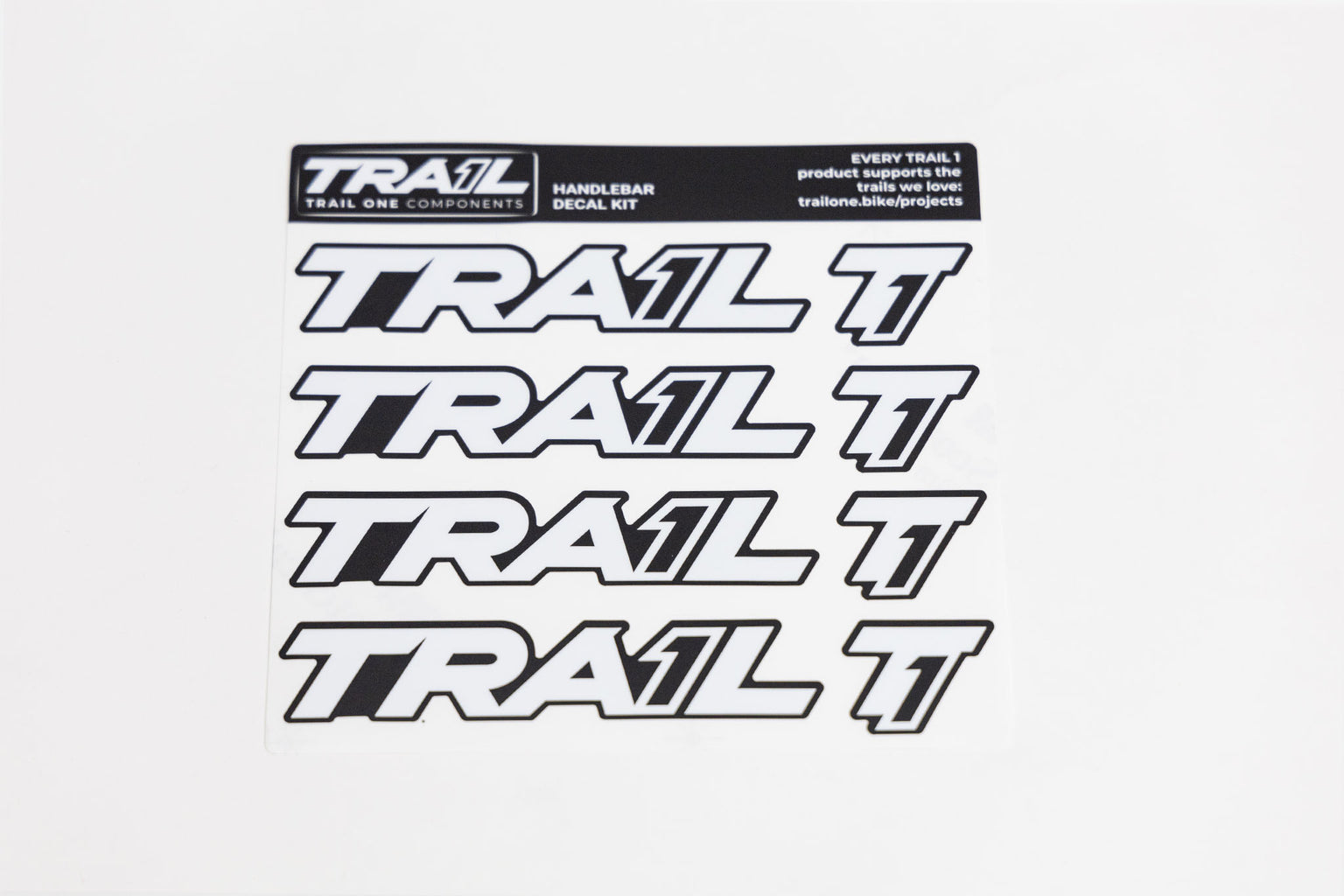 Trail One Components Crockett Handlebar Decal Kit - White MPN: HB-DECAL-WHITE Sticker/Decal Crockett Handlebar Decal Kit