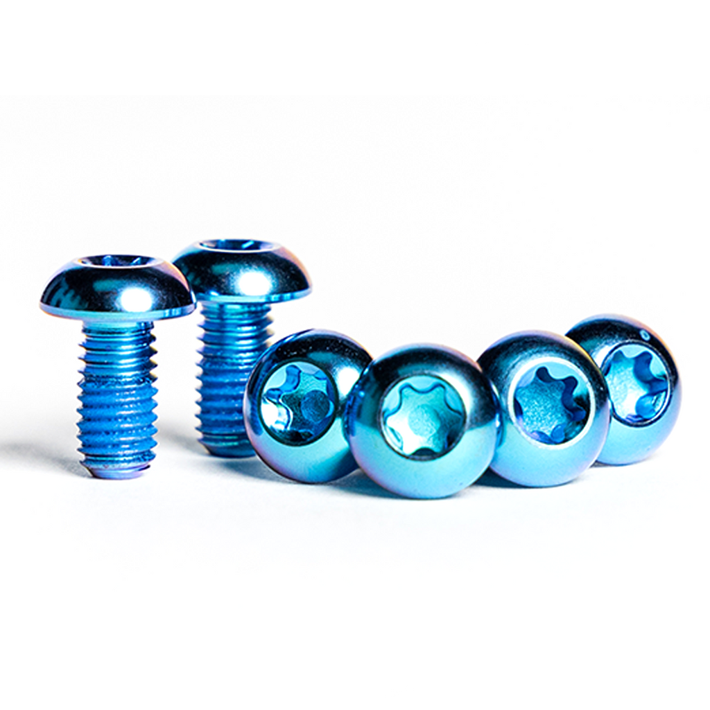 Trail One Components Titanium Rotor Bolts Upgrade Kit - Turquoise (12 peice)