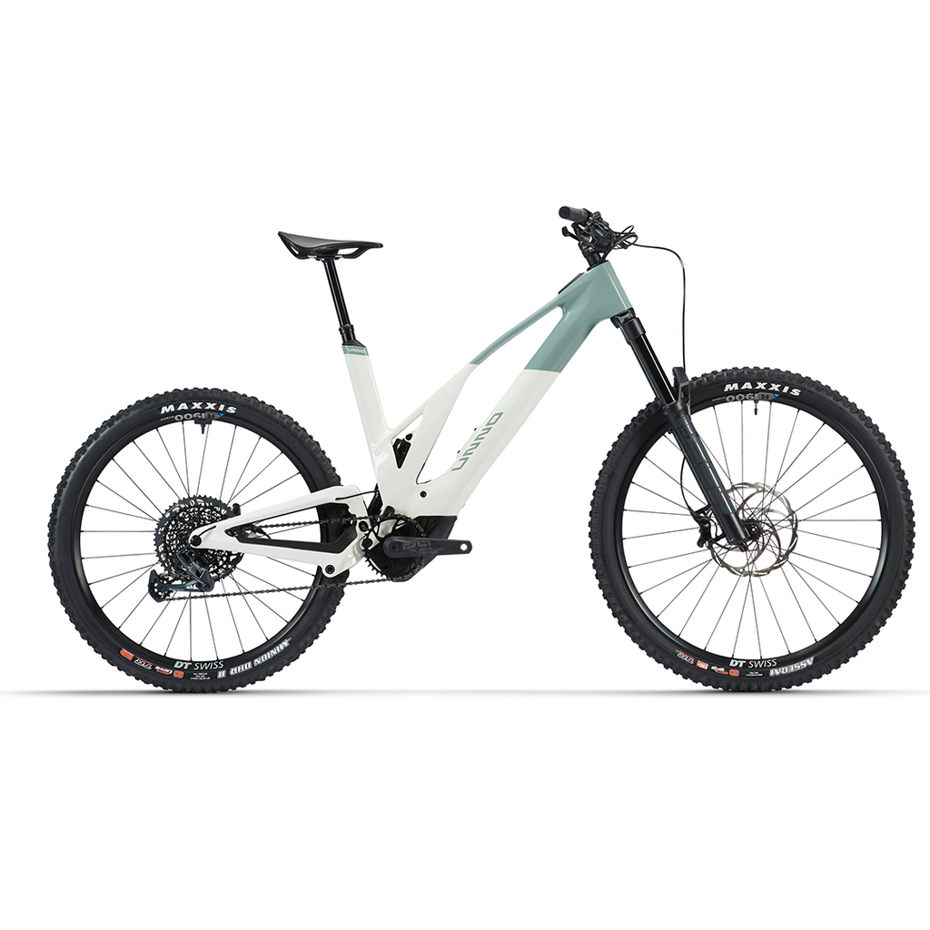 Unno Mith Elite Complete E-Bike, GX Eagle Build - White/Aqua