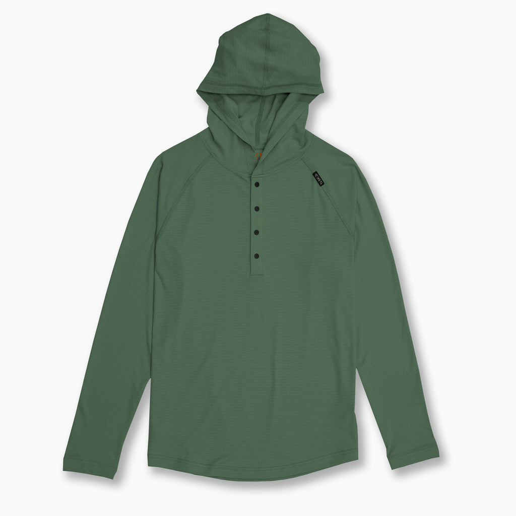 KETL Mtn Nofry Sun Hoodie - SPF/UPF 30+ Sun Protection Shirt Lightweight For Summer Travel - Green Men's