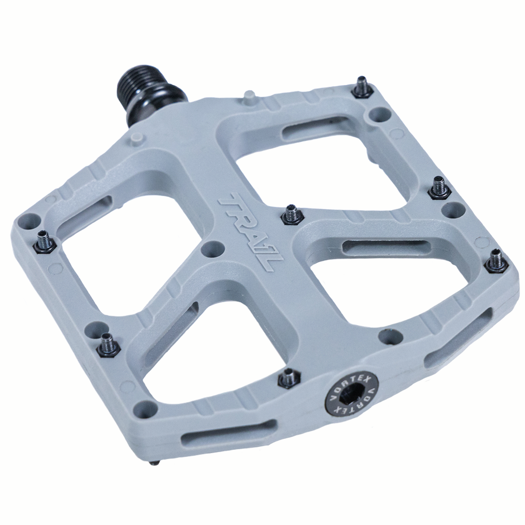 Trail One Components Vortex Pedals - Gray Composite MPN: PD.VX.GRY UPC: 850022403132 Pedals Vortex Pedals