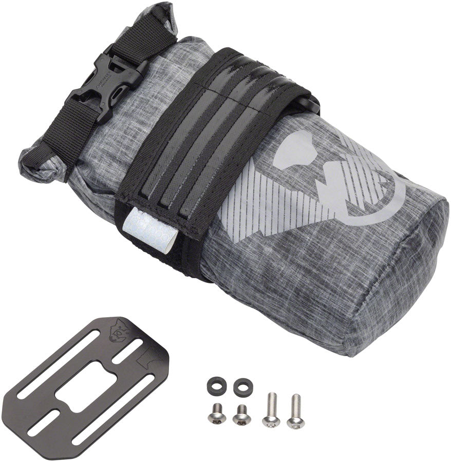 Wolf Tooth B-RAD TekLite Roll-Top Bag and Mounting Plate - 0.6L, Black - Dry Bag/Stuff Sack - B-RAD Teklite Roll-Top Dry Bag