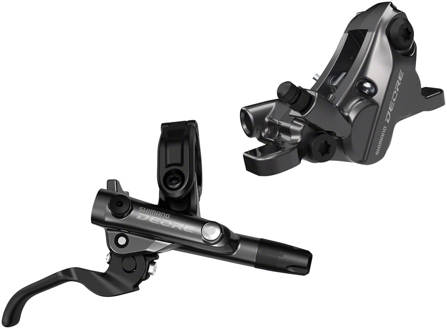 Shimano Deore BL-M6100/BR-M6120 Disc Brake and Lever - Rear, Hydraulic, Resin Pads, Gray