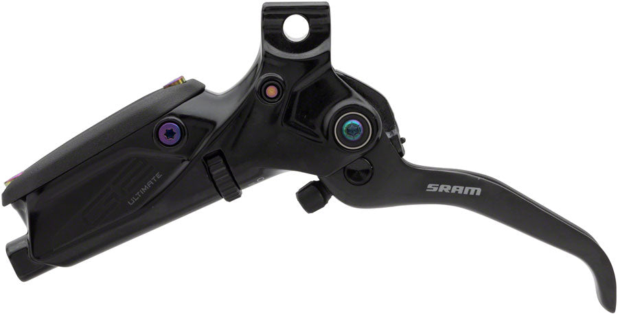SRAM G2 Ultimate Disc Brake Lever Assembly - Carbon Lever, Gloss Black with Rainbow Hardware, A2