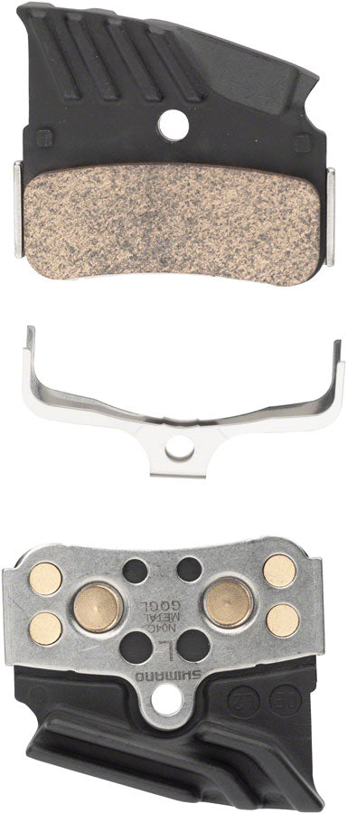 Shimano N04C-MF Disc Brake Pads and Springs - Metal Compound, Finned Alloy and Stainless Steel Back Plate, One Pair MPN: IBPN04CMFA UPC: 192790639451 Disc Brake Pad N04C Disc Brake Pads