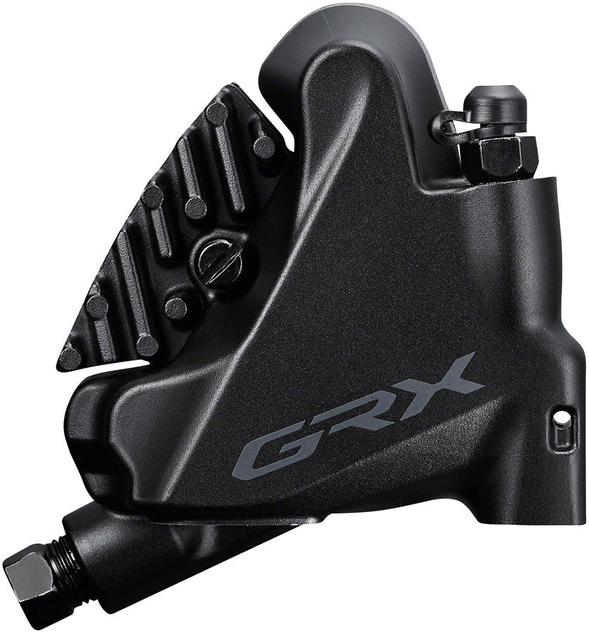 Shimano GRX BR-RX400 Flat-Mount Disc Brake Caliper, Resin Pads with Fins, adaptor sold seperately MPN: IBRRX400RDRF UPC: 192790448657 Disc Brake Calipers GRX BR-RX400
