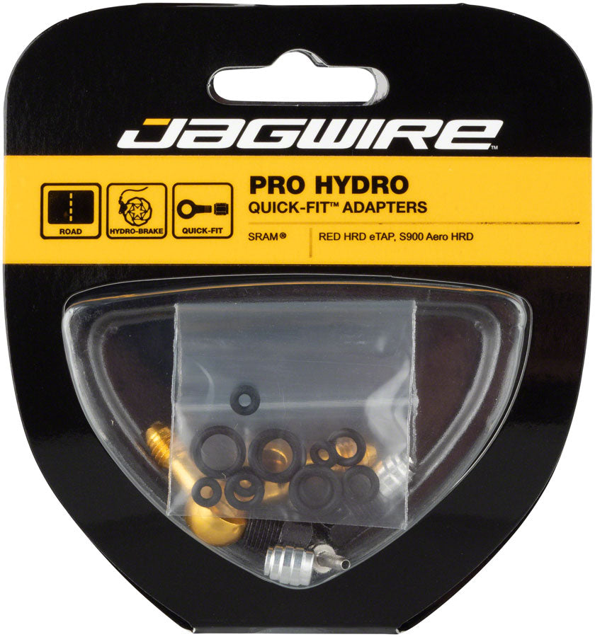 Jagwire Pro Quick-Fit Adapters for Hydraulic Hose - Fits SRAM RED eTap HRD and S900 Aero HRD MPN: HFA213 Disc Brake Hose Kit Pro Quick-Fit Adaptor Kits for SRAM/Avid