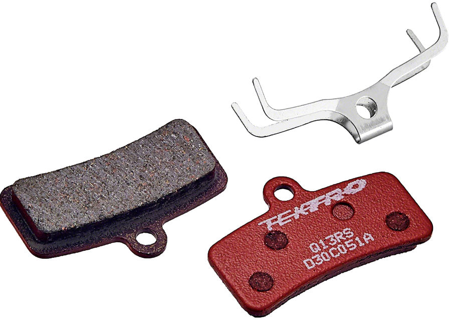 Tektro Q13RS Disc Brake Pad - Resin, 5mm Thickness, For 4-Piston Brake Calipers, Red MPN: ABPD000449 Disc Brake Pad Disc Brake Pads