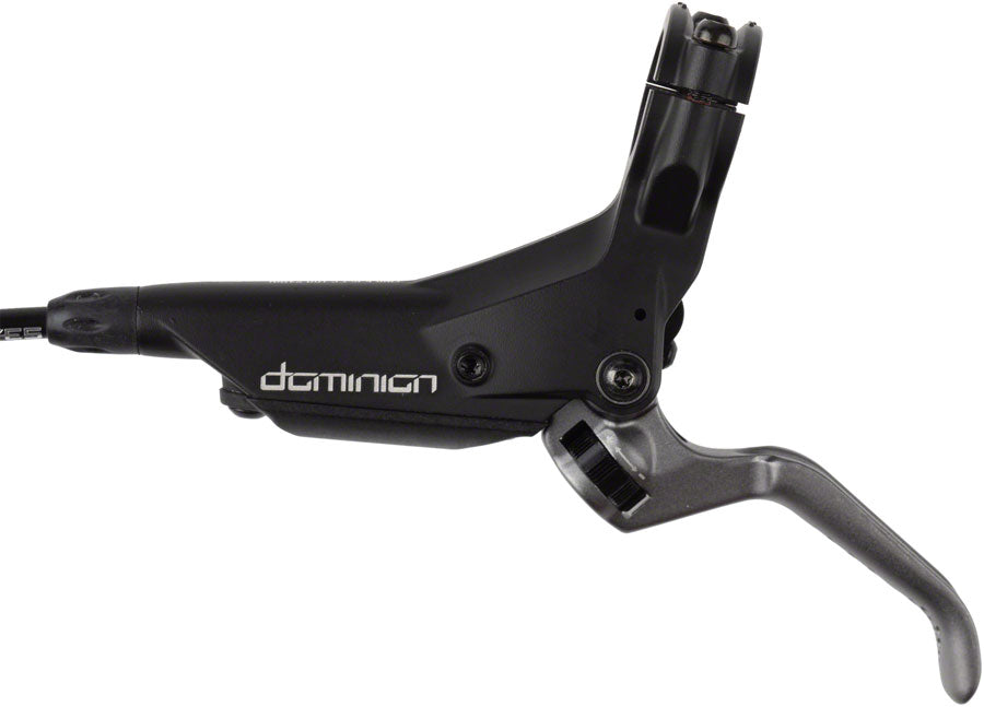 Hayes Dominion A4 Disc Brake and Lever - Rear, Hydraulic, Post Mount, Stealth Black/Gray MPN: 95-36115-K004 UPC: 847863028785 Disc Brake & Lever Dominion A4 Disc Brake