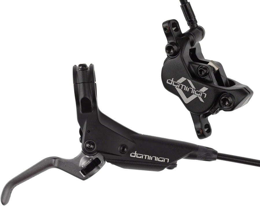 Hayes Dominion A4 Disc Brake and Lever - Rear, Hydraulic, Post Mount, Stealth Black/Gray
