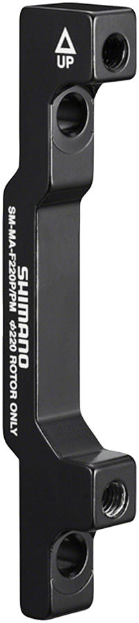 Shimano SM-MA-F220P/PM Disc Brake Adaptor - 180mm Post Mount Fork/Frame to 220mm Disc Brake Rotor MPN: ESMMAF220PPM UPC: 192790897806 Disc Brake Adaptor Disc Brake Adapter