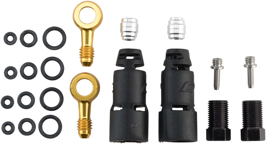 Jagwire Pro Quick-Fit Adapters for Hydraulic Hose - Fits SRAM Code R/RSC and Level TLM/Ultimate MPN: HFA210 Disc Brake Hose Kit Pro Quick-Fit Adaptor Kits for SRAM/Avid