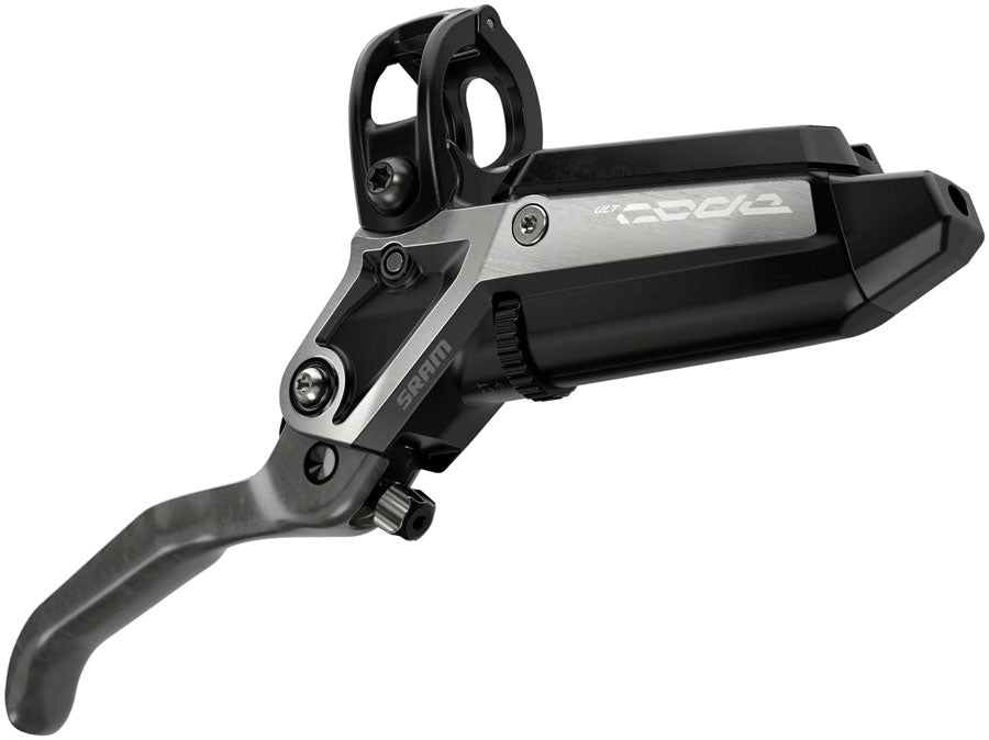 SRAM Code Ultimate Stealth Disc Brake and Lever - Front, Post Mount, 4-Piston, Carbon Lever, Titanium Hardware, - Disc Brake & Lever - Code Ultimate Stealth 4-Piston Disc Brake and Lever