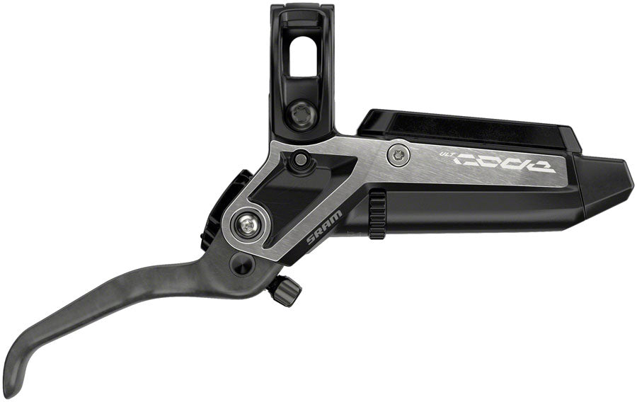 SRAM Code Ultimate Stealth Disc Brake and Lever - Rear, Post Mount, 4-Piston, Carbon Lever, Titanium Hardware, MPN: 00.5018.194.001 UPC: 710845872297 Disc Brake & Lever Code Ultimate Stealth 4-Piston Disc Brake and Lever