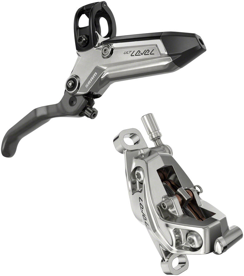 SRAM Level Ultimate Stealth Disc Brake and Lever - Front, Post Mount, 4-Piston, Carbon Lever, Titanium Hardware,