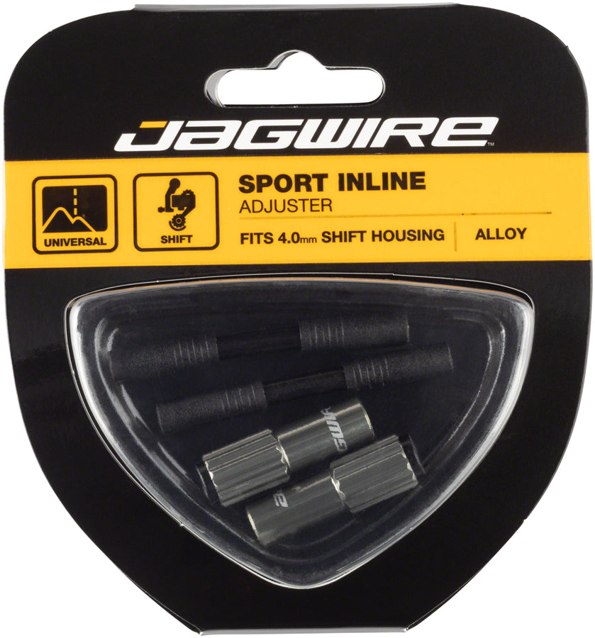 Jagwire Sport 4mm Mini Inline Cable Tension Adjusters Pair, Titanium MPN: CHA035 Other Cable & Housing Parts Inline Adjusters