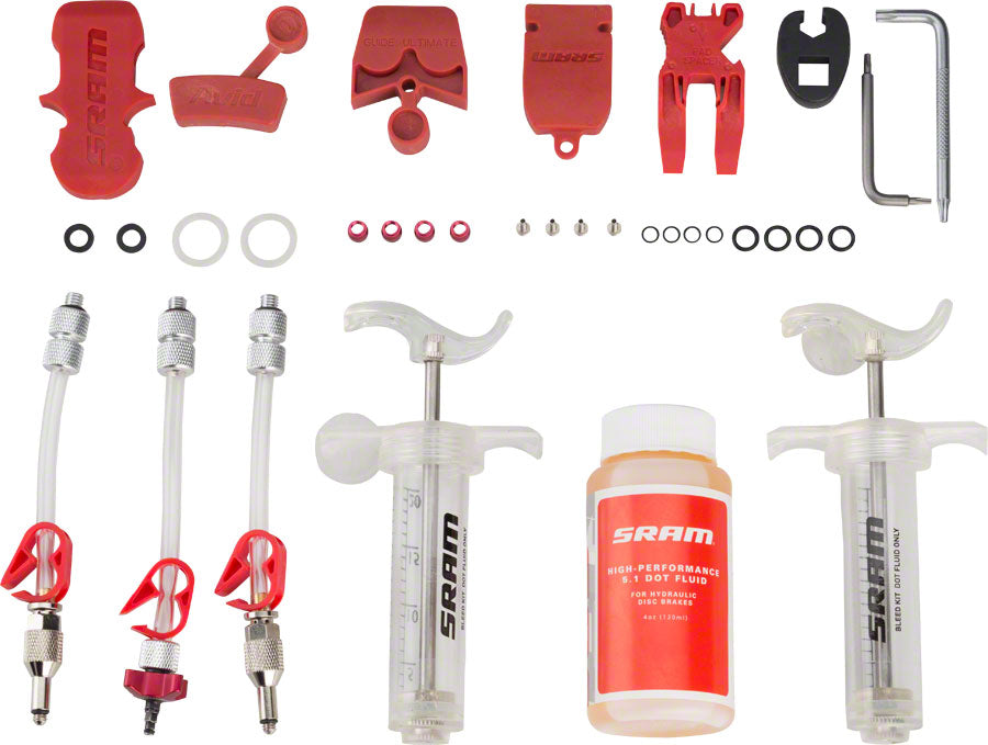 SRAM Pro Disc Brake Bleed Kit - For SRAM X0, XX, Guide, Level, Code, HydroR, and G2, with DOT Fluid