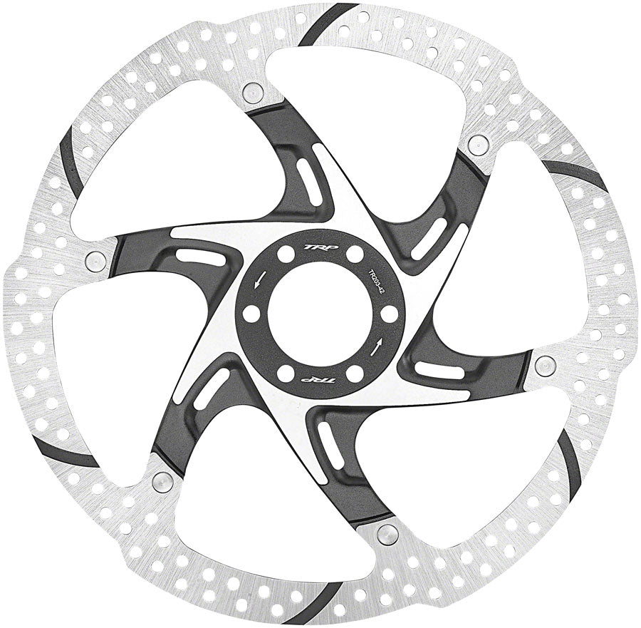 TRP-42 Disc Brake Rotor - 180mm, 6-Bolt, 2.3mm Thick, Silver/Black MPN: ABRT000106 Disc Rotor TRP-42 2.3mm Thick Disc Rotor