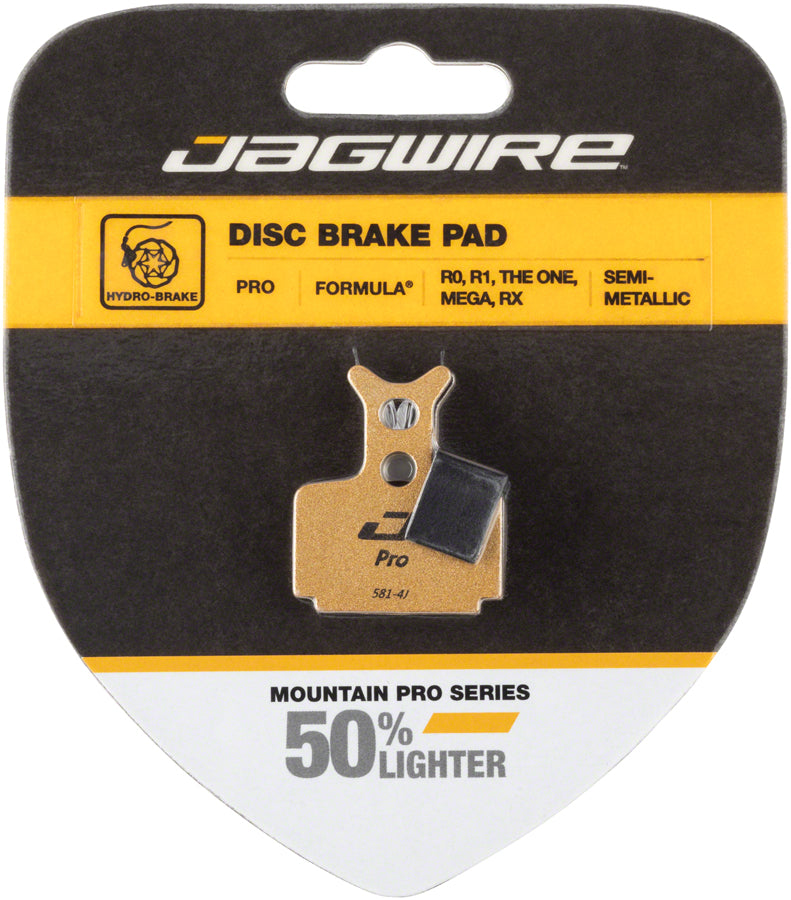 Jagwire Mountain Pro Alloy Backed Semi-Metallic Disc Brake Pads for Formula T1, R1, RX, MEGA, RO MPN: DCA081 Disc Brake Pad Formula Compatible Disc Brake Pads