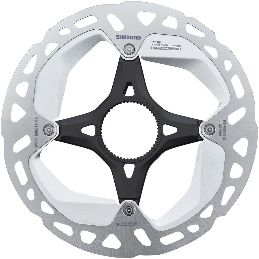 Shimano Deore XT RT-MT800-S Disc Brake Rotor with External Lockring - 160mm, Center Lock, Silver/Black MPN: IRTMT800SE UPC: 192790442235 Disc Rotor Deore XT RT-MT800 Disc Rotor