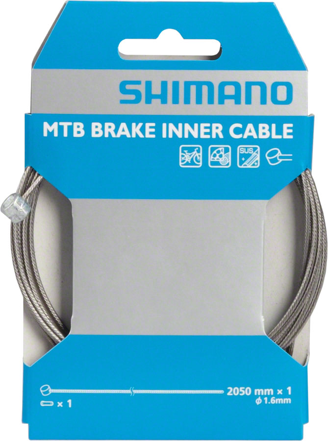 Shimano Stainless Mountain Brake Cable 1.6 x 2050mm - Brake Cable - Stainless Brake Cable