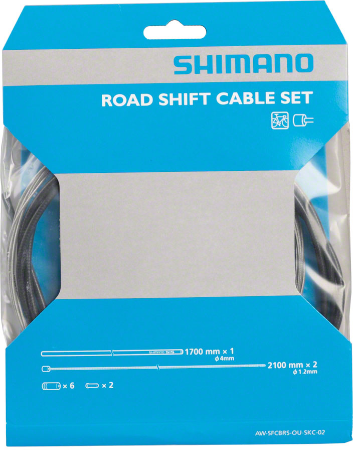 Shimano Road SP40 Derailleur Cable Set, Black - Derailleur Cable & Housing Set - OT-SP40 Standard