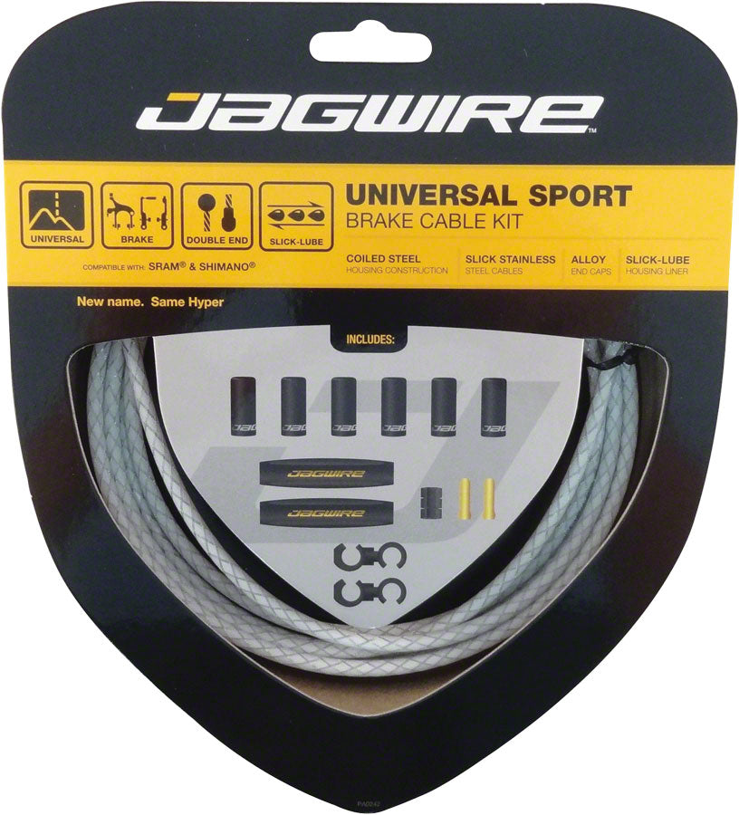 Jagwire Universal Sport Brake Cable Kit, Braided White MPN: UCK418 Brake Cable & Housing Set Universal Sport Brake Kit