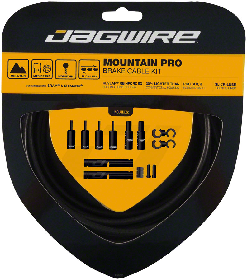 Jagwire Pro Brake Cable Kit Mountain SRAM/Shimano, Stealth Black MPN: PCK409 Brake Cable & Housing Set Pro Polished Mountain Brake Kit