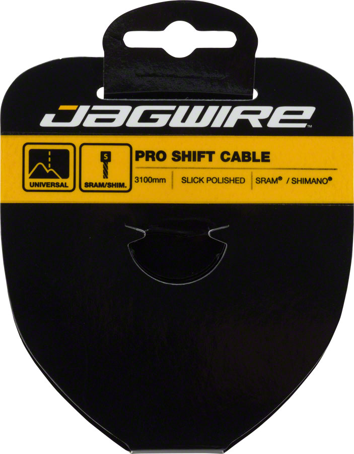 Jagwire Pro Shift Cable - 1.1 x 3100mm, Polished Slick Stainless Steel, For SRAM/Shimano - Derailleur Cable - Pro Slick Polished Shift Cable