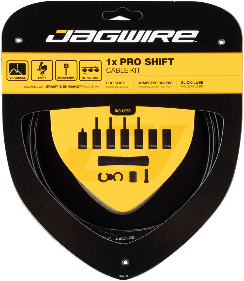 Jagwire 1x Pro Shift Kit Road/Mountain SRAM/Shimano, Black MPN: PCK550 Derailleur Cable & Housing Set 1x Pro Shift Kit