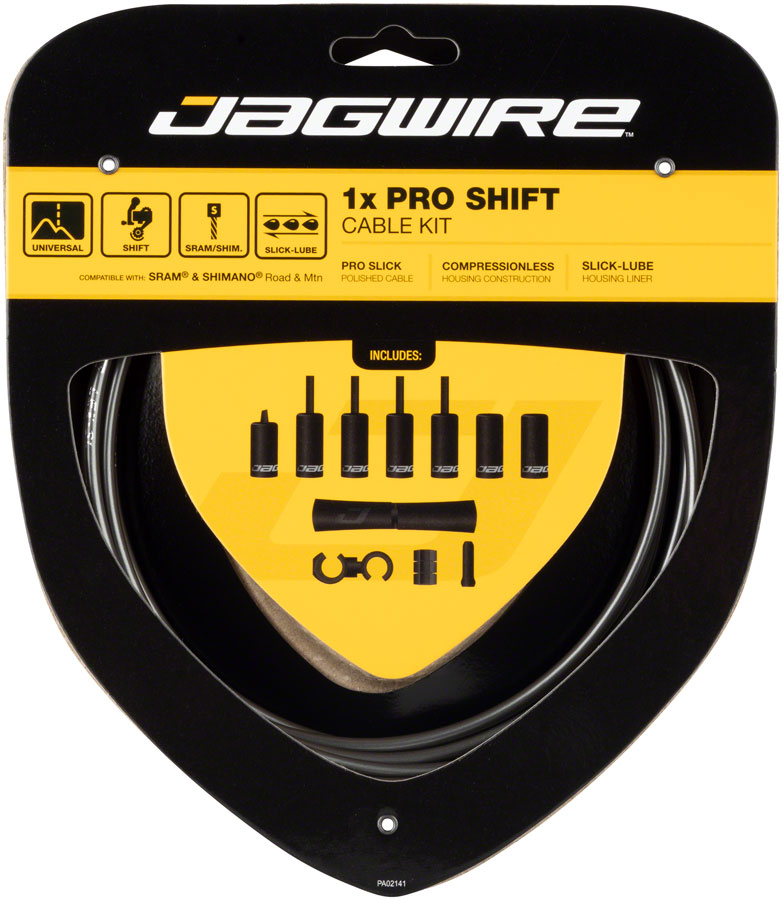 Jagwire 1x Pro Shift Kit Road/Mountain SRAM/Shimano, Ice Gray MPN: PCK551 Derailleur Cable & Housing Set 1x Pro Shift Kit