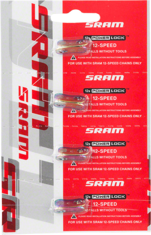 SRAM Eagle PowerLock Link for 12 Speed Chain, Rainbow Finish Card/4 Masterlink
