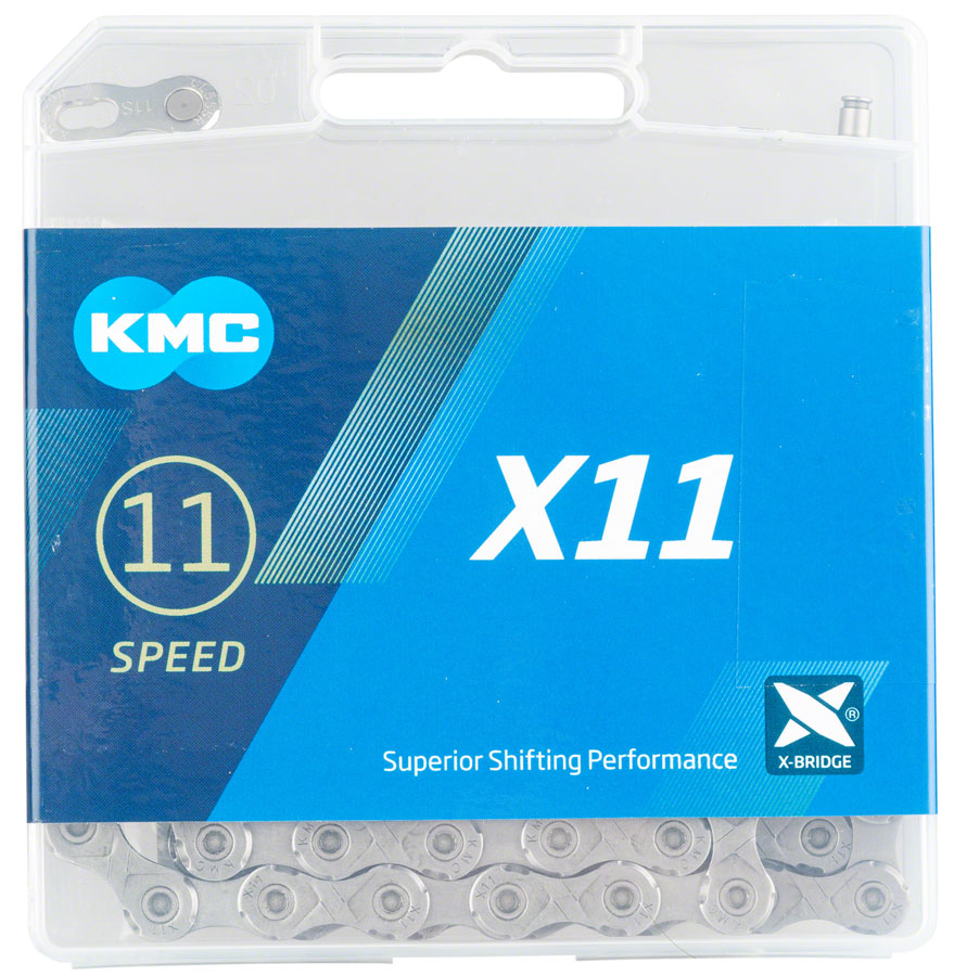 KMC X11 Chain - 11-Speed, 118 Links, Gray - Chains - X11 Chain