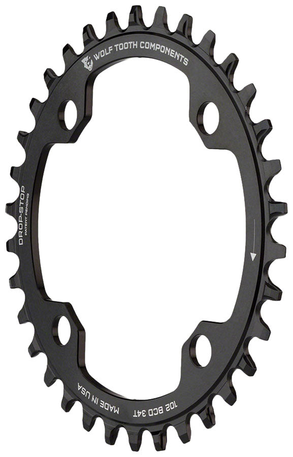 Wolf Tooth 102 BCD Chainring - 32t, 102 BCD, 4-Bolt, Drop-Stop, For Shimano XTR M960 Cranks, Black MPN: 10232 UPC: 812719020169 Chainring 102 BCD Chainrings
