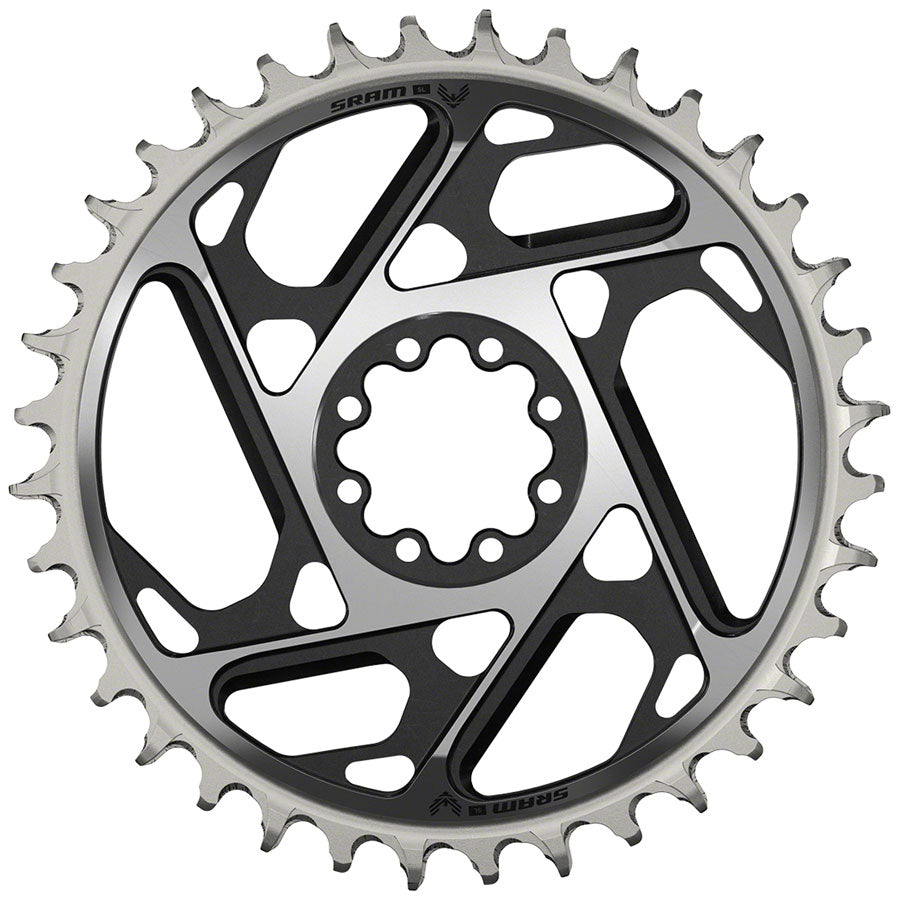 SRAM XX SL Eagle T-Type Direct Mount Chainring - 36t, 12-Speed, 8-Bolt Direct Mount, 3mm Offset, Aluminum, Black/Silver,