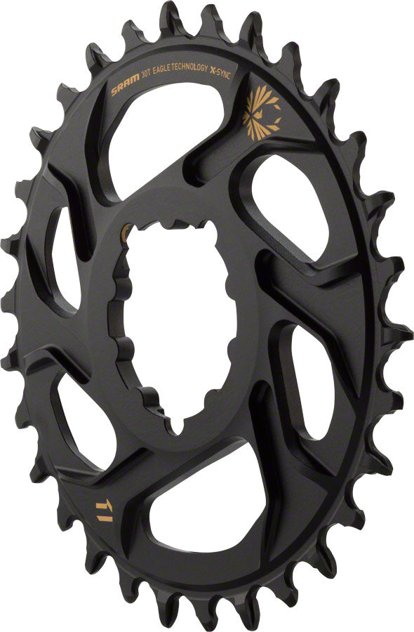 SRAM X-Sync 2 Eagle Direct Mount Chainring - 30 Tooth, 3mm Boost Offset, 12-Speed, Black with Gold