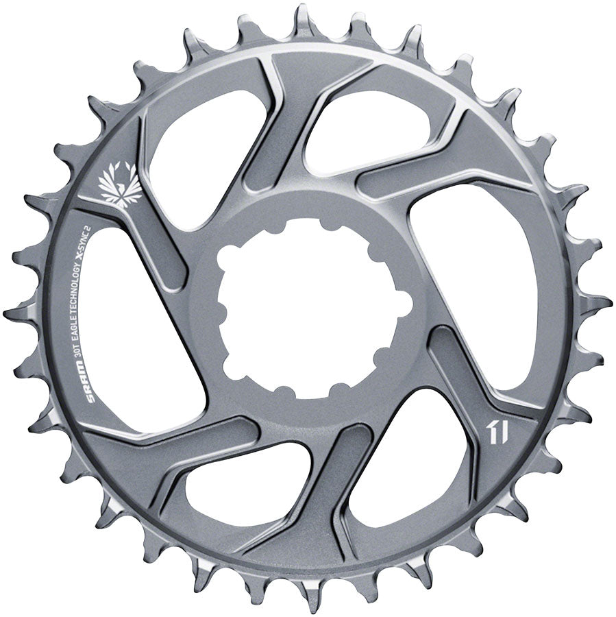 SRAM X-Sync 2 Eagle Direct Mount Chainring - 30 Tooth, 3mm Boost Offset, 12-Speed, Polar Grey MPN: 11.6218.042.005 UPC: 710845827167 Direct Mount Chainrings X-Sync 2 Eagle Direct Mount Chainring