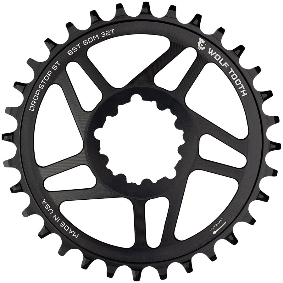 Wolf Tooth Elliptical Direct Mount Chainring - 34t, SRAM Direct Mount, For SRAM 3-Bolt Boost Cranks, Requires - Direct Mount Chainrings - Elliptical 3-Bolt Direct Mount Chainring for Hyperglide+ Chain