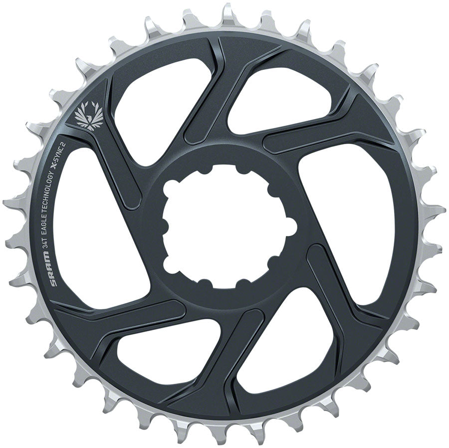 SRAM Eagle X-SYNC 2 Direct Mount Chainring - 34t, Direct Mount, 3mm Offset, For Boost, Lunar/Polar Grey MPN: 11.6218.047.007 UPC: 710845855191 Direct Mount Chainrings X-Sync 2 Eagle Direct Mount Chainring