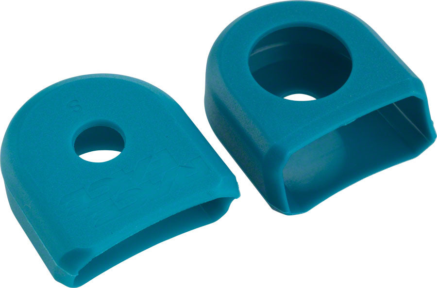 Race Face Small Crank Boots, 2-Pack Turquoise, for Alloy Cranks