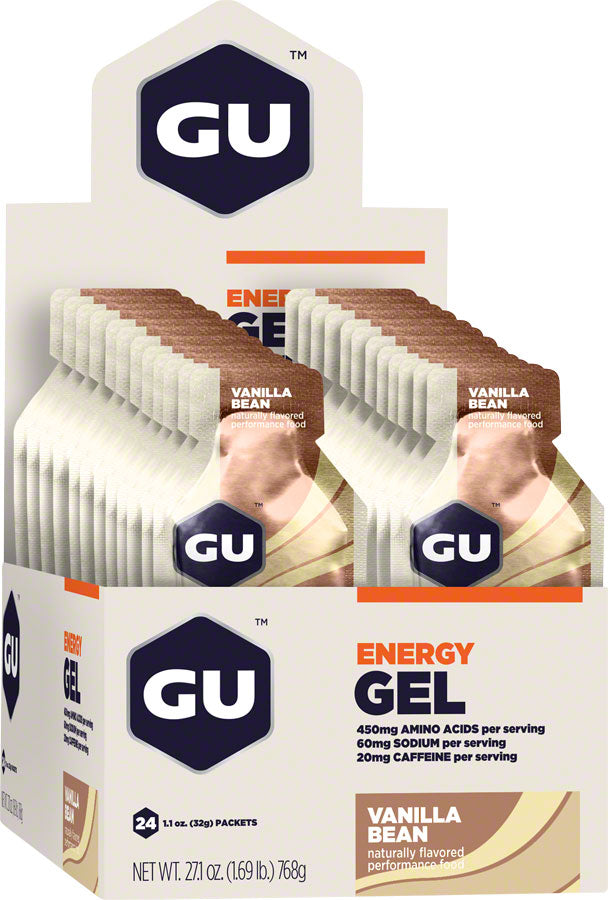 GU Energy Gel - Vanilla Bean, Box of 24 MPN: 123045 UPC: 769493200020 Gel Energy Gel