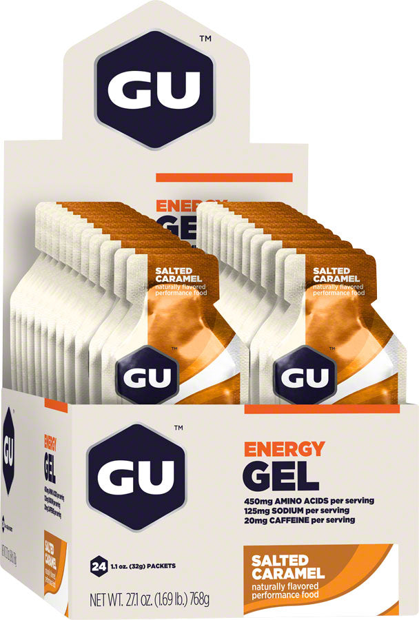 GU Energy Gel - Salted Caramel, Box of 24 MPN: 123041 UPC: 769493200198 Gel Energy Gel