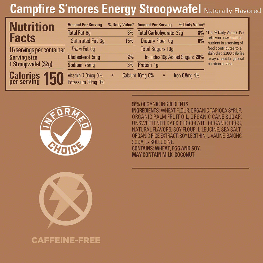 GU Energy Stroopwafel - Campfire S'Mores, Box of 16 MPN: 124379 UPC: 769493102676 Waffle Energy Stroopwafel