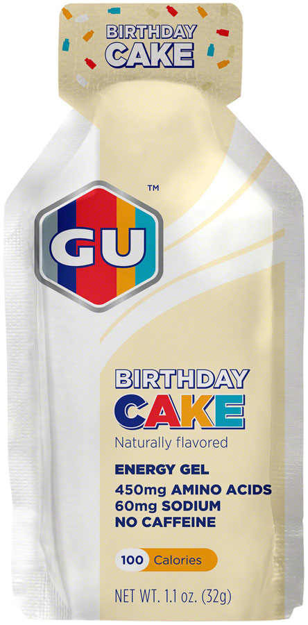 GU Energy Gel - Birthday Cake, Box of 24 - Gel - Energy Gel
