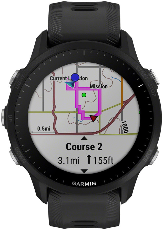 Garmin Forerunner 955 GPS Smartwatch - 45.6mm, Black - Fitness Computers - Forerunner 955 GPS Smartwatch