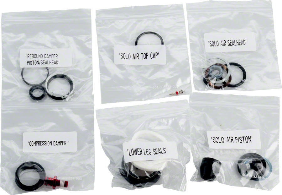 RockShox Yari Solo Air Service Kit w/ Solo Air and Damper Seals and Hardware, B1
