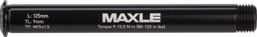Maxle Stealth Front Road 15x100mm (Length 125mm Thread 9mm Pitch M15x1.50) Black